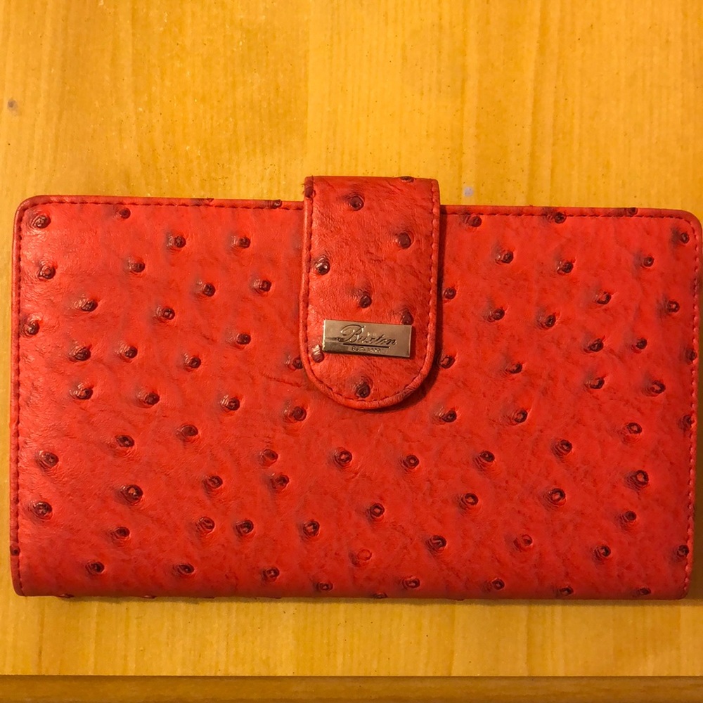 FAUX OSTRICH WALLET